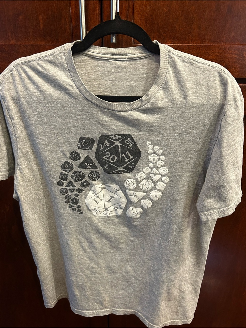 Gray D&D Dice Graphic Tee